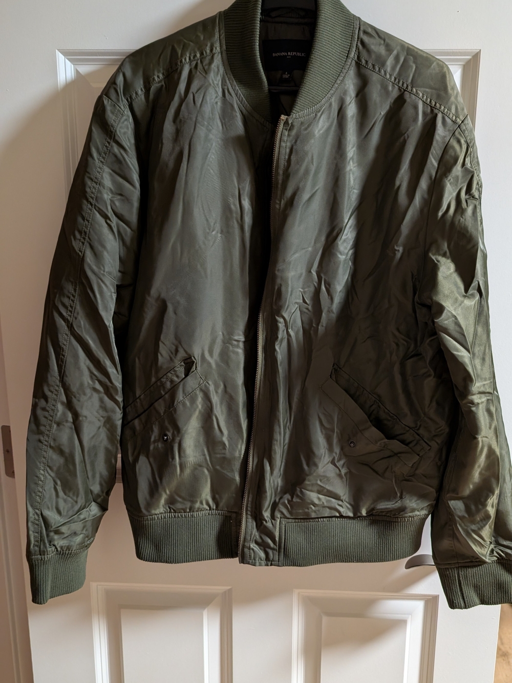 Banana Republic Olive Green Men's Bomber Jacket